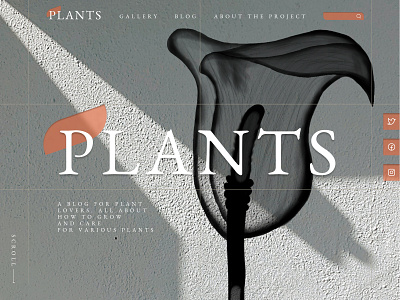 Website design about plants "Plants" plants