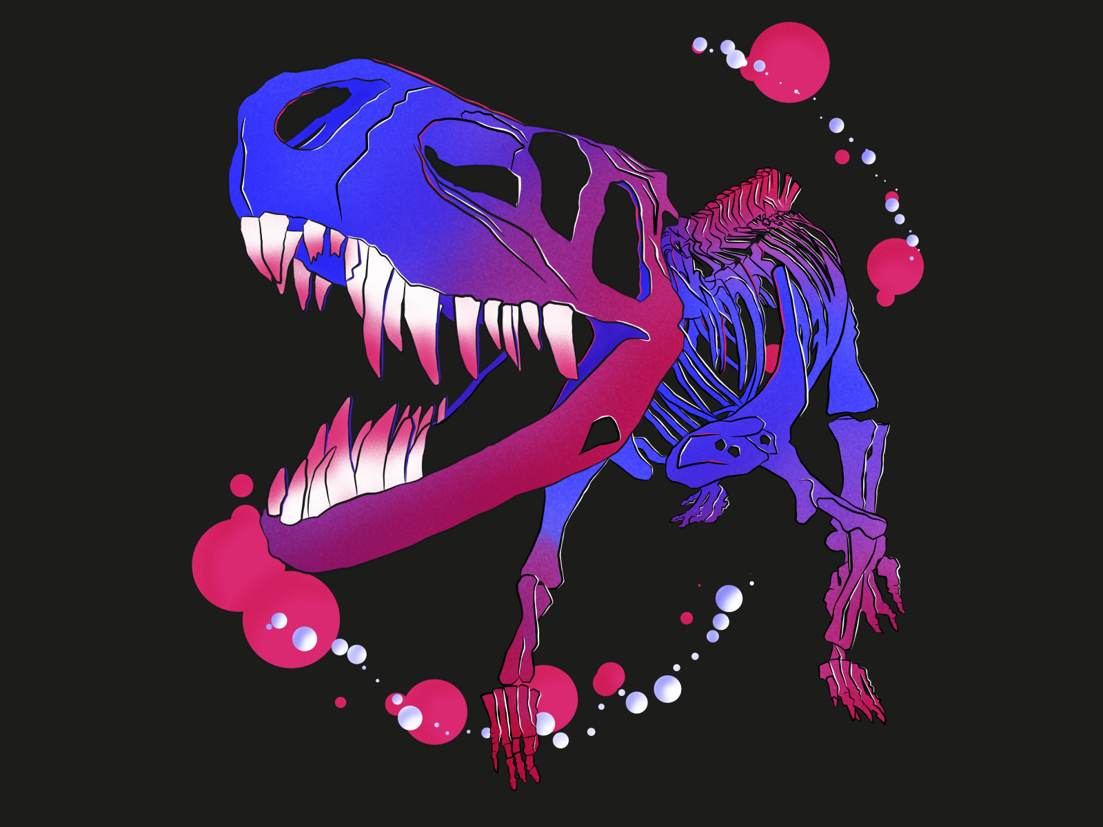 Dinosaur skeleton by Екатерина on Dribbble