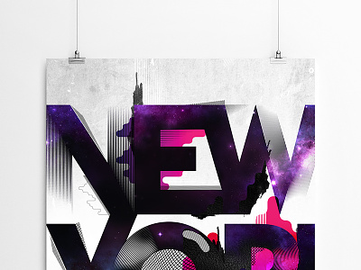 NewYork / typo poster / colors illustration illustrator newyork patterns poster print space typo