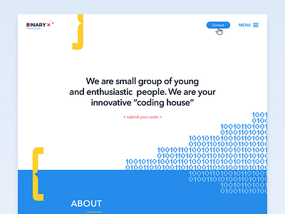 Binary X // Web for "coding house" /