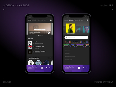Music APP Design app design music ui ux