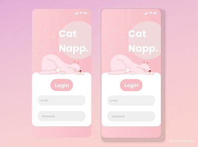 Catnapp App Prototype <3 animal cat cute cute animal design figmadesign kawaii mobile prototype ui ui design uxdesign uxui