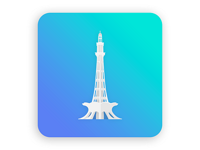 Lahore dribbble iconography lahore modern gradient pakistan