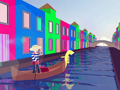 Venice - Italy animation c4d cinema4d italy low poly