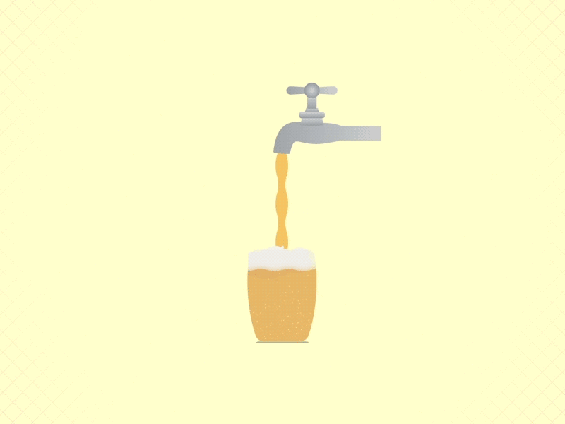 Have a Great Weekend!. animation beer flat tap