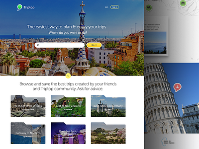 Triptop landing page