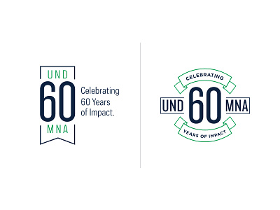 MNA 60 year anniversary 60 anniversary badge dame logo mna navy notre typography