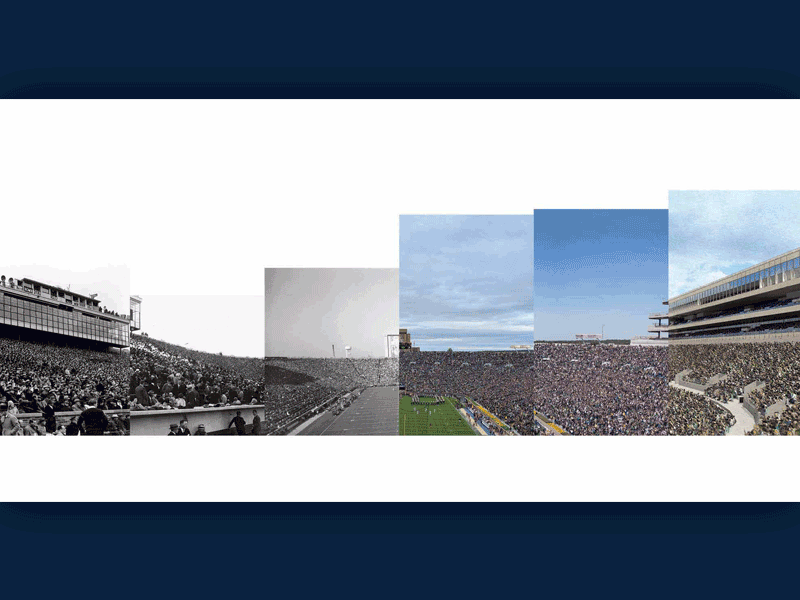 2016 Notre Dame Football Tickets foil football print stadium tickets
