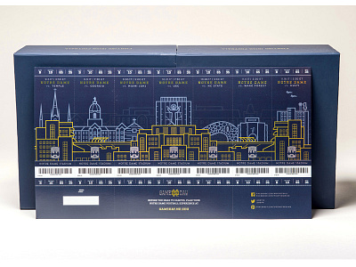 2017 Notre Dame Football Ticket Campaign dame foil football gold illustration notre print ticket