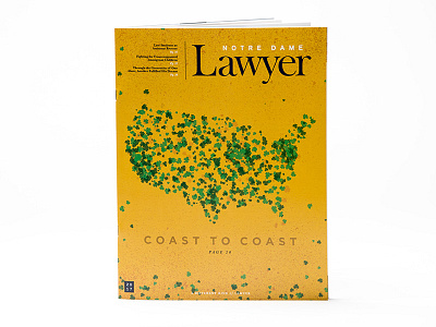 Notre Dame Lawyer Magazine Cover cover illustration lawyer magazine shamrock