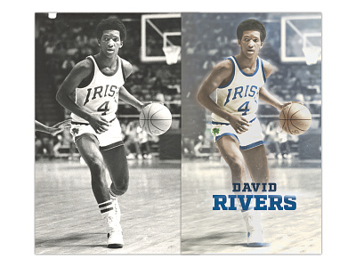 David Rivers basketball colorize dame notre retouch