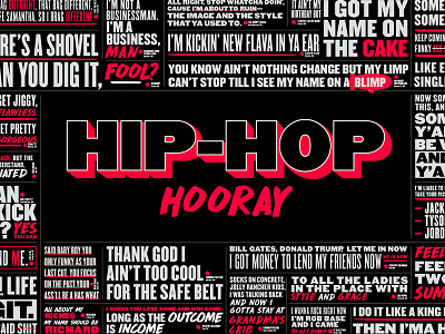 Home Office Wall hip hop mural neon office rap typography wall