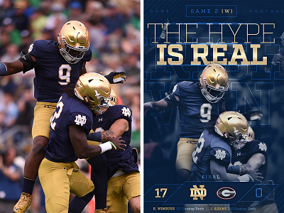 ND Football Personal Project football notre dame retouch