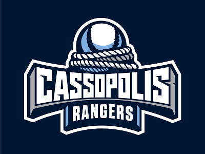 Cass Baseball baseball illustration logo ranger rope sport team typography