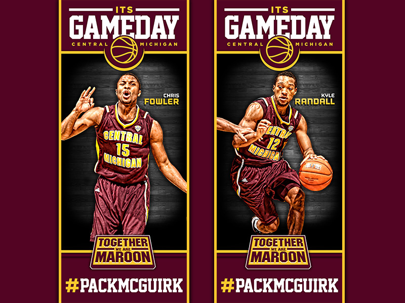 CMU Basketball Banners by Justin Zimmerman - Dribbble