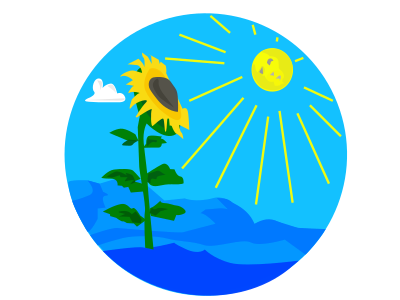 Sunshine design illustration minimal vector