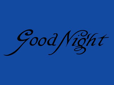 Good Night design typography vector