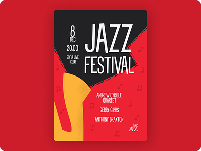 Jazz Festival Poster graphic design illustrator poster design