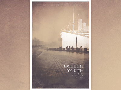 Golden Youth Poster band gig glass minimaltexture music nashville plate poster stl vintage