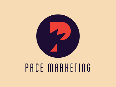 Pace Marketing concept logo mark minimal unused