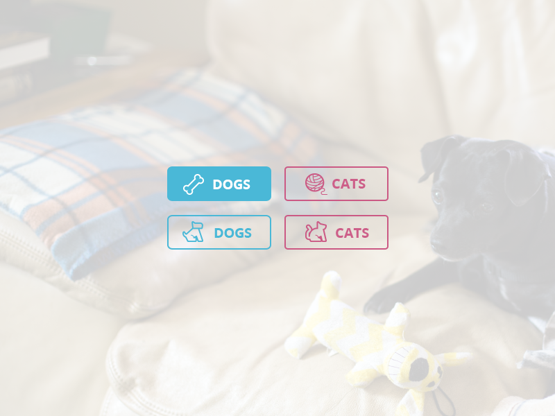 Pet Buttons by Michael Szczepanski on Dribbble