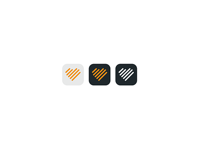 Parallel App Icon app app icon app icon design heart ios lines logo orange parallel