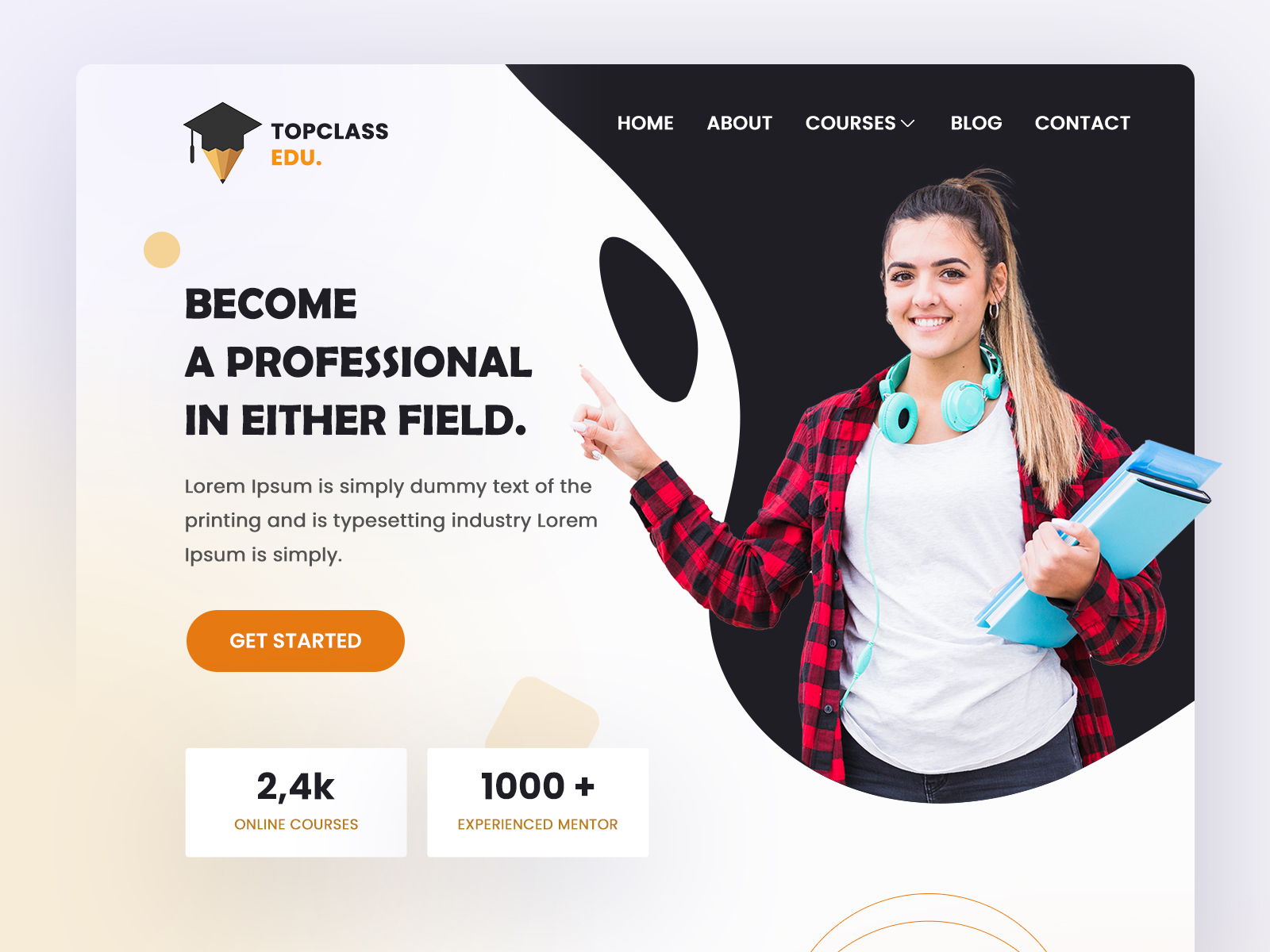 Online Education Landing Page by Oslack Solutions on Dribbble