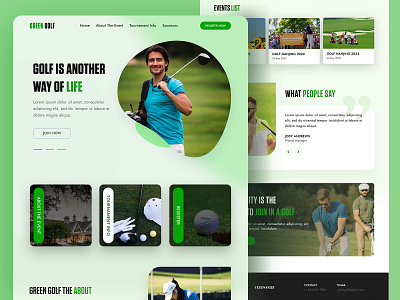 Green Golf Landing Page golf landing page landing page sport landing page sport website