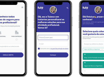 Project Tuia #2 app design insurance system ui uiux ux website