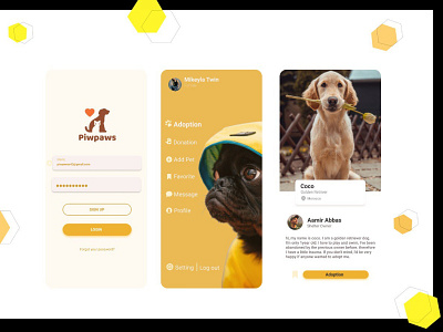 Pet Adoption Mobile App adobe xd app design branding figma product design ui ux designer
