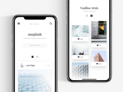 Unsplash website concept #3