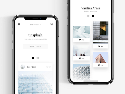 Unsplash website concept #3