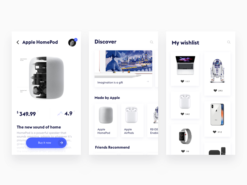 E-commerce App #2 shop e-commerce interface white ui simple mobile minimal ios clean app