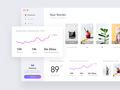 Stories widget dashboard #2