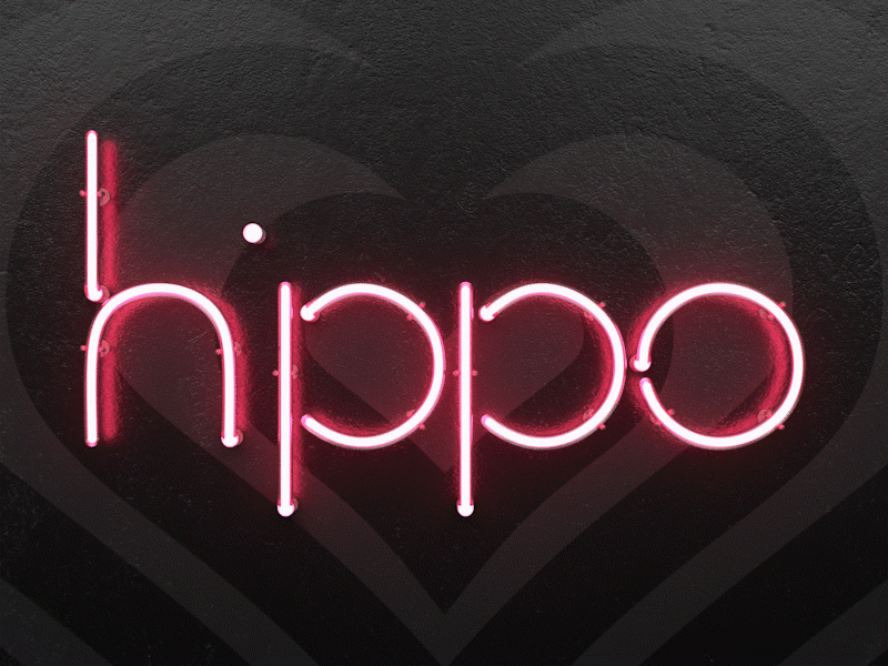 Lovely Hippo's 🦛 💞 after effects blender blender3d branding design gif hippo illustration logo