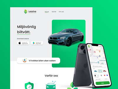 Car wash app & website ui ux web design