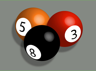 3D Illustration Pool Balls illustration vector