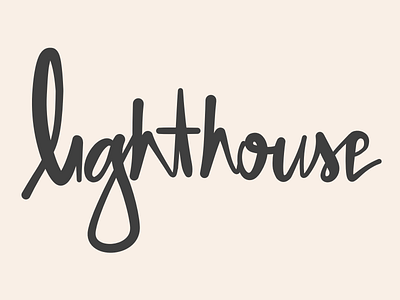 lighthouse custom hand lettering lettering script typography
