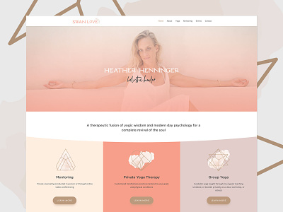 Swan Love Website Design coach ui design wordpress wordpress blog yoga