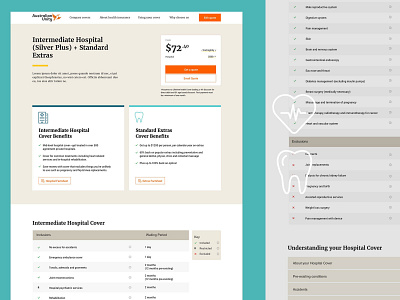 Health Insurance Website Redesign - Product Page