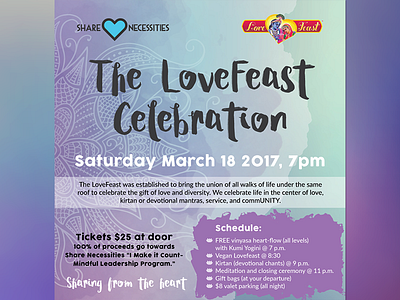 LoveFeast Flyer brochure flyer meditation print wellness yoga