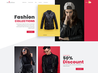 Nu Fashion e commerce fashion garment langing page ui website