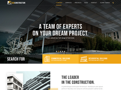 Eco Construction architecture black builder construction corporate ui web design website yellow