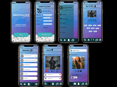 Aezmocorp Social Platform amazing features app design privacy social media ui ux