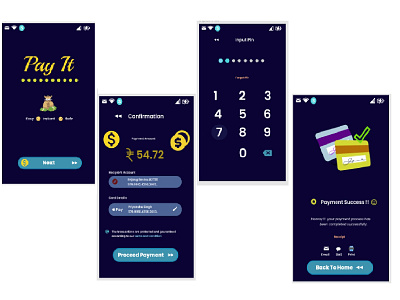 PayIt app design easy to use instant payment safe transactions ui ux