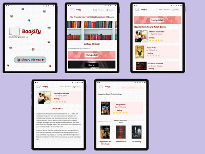 Bookify app design beautiful books novel reading app ui user friendly ux