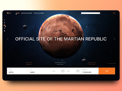 The Martian Republic Website design figma mars space ui ux website