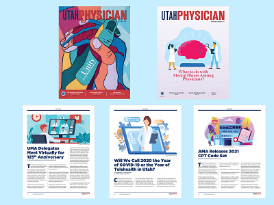 Utah Physician Magazine redesign illustrator magazine typogaphy