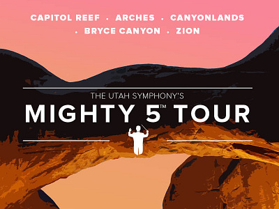 Utah Symphony Mighy 5 tour design print utah