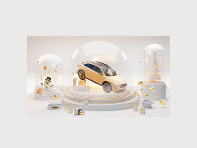 Happy New Year - 3D PostCard